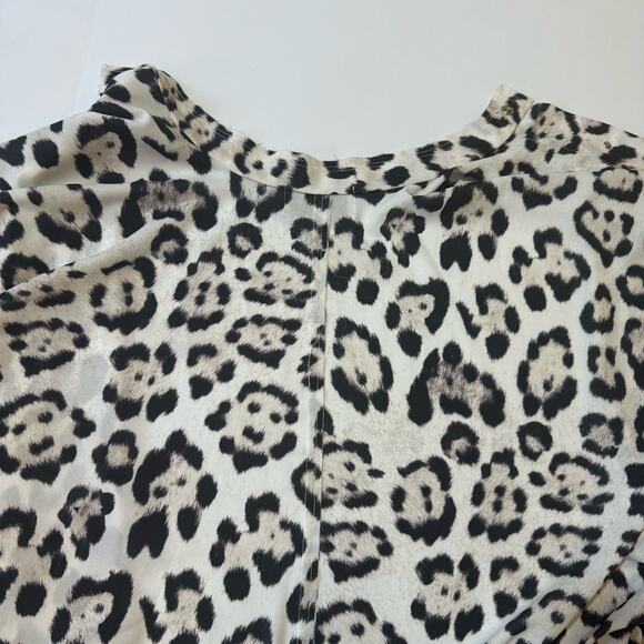 Baja East Animal Print Mini Shift Dress Size 00 - Picture 8 of 9